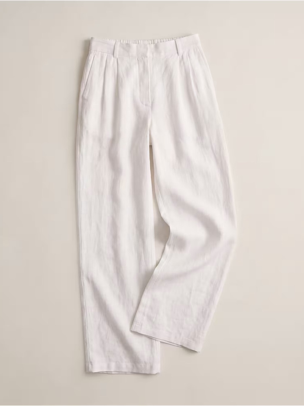 Quince White Relaxed Pleated Men's Chinos